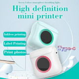 C22 Colorful Ambient Light Portable Mini Inkless Thermal Bluetooth Printer Error Question Label Printer(White)