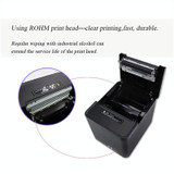 80mm USB+Network Port Thermal Receipt Printer Store Cashier Printer(EU Plug)