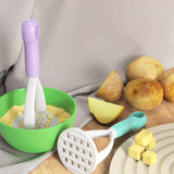 3pcs Kitchen Manual Potato Masher Baby Supplement Food Mashing Tool(Green)