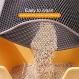 45 x 30cm Filtering And Splash-Proof Litter Mat Pet Double Layer EVA Bedding Pads(Gray)