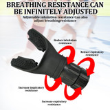 Breathing Exerciser Trainer Adjusts Resistance Lung Capacity Strengthener(White)