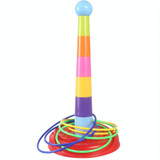 Night Market Stall Detachable Throwing Hoop Toys Children Parent-child Games, Spec: 1 Tower 9 Circles