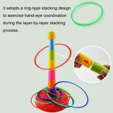 Night Market Stall Detachable Throwing Hoop Toys Children Parent-child Games, Spec: 1 Tower 9 Circles