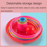 Night Market Stall Detachable Throwing Hoop Toys Children Parent-child Games, Spec: 1 Tower 3 Circles