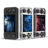 ANBERNIC RG35XX H Handheld Game Console 3.5 Inch IPS Screen Linux System 64GB+128GB(Transparent White)