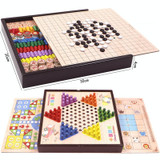 4 in 1 C Model  Wooden Multifunctional Parent-Child Interactive Children Educational Chessboard Toy Set
