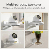 Traceless Wall Mounted Camera Bracket Home No-Punch Surveillance Rack Router Shelf(Transparent)