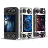 ANBERNIC RG35XX H Handheld Game Console 3.5 Inch IPS Screen Linux System 64GB+128GB(Transparent Purple)