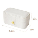 Leather Mini Jewelry Box Portable Travel Earring and Ring Storage Box, Color: White
