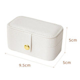 Leather Mini Jewelry Box Portable Travel Earring and Ring Storage Box, Color: Black