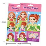Face Changing Stickers Early Learning DIY Puzzle Stickers Toys(Princess)