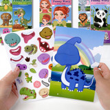 Face Changing Stickers Early Learning DIY Puzzle Stickers Toys(Princess)