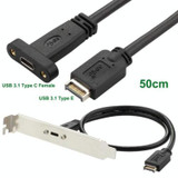 USB 3.1 Type-E To USB-C / Type-C Connector Front Panel Header 0.5m Low Profile Bracket