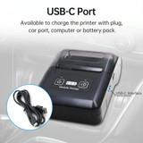 58mm Portable USB Charging Home Phone Bluetooth Thermal Printer(US Plug)