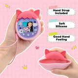 For Tamagotchi Pix Cartoon Electronic Pet Game Console Anti-Slip And Anti-Fall Silicone Protective Cover(Pink)