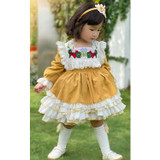 Sweet And Cute Two-piece Princess Dress (Color:Yellow Size:90)