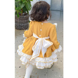 Sweet And Cute Two-piece Princess Dress (Color:Yellow Size:90)