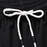 Cotton Linen Casual 5-point Sport Shorts Pants, Size: M(Gray)