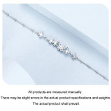 S925 Sterling Silver Platinum-plated Butterfly Flying Stitching Bracelet(BSB162)