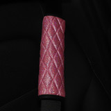 Glitter Car Seat Belt Cover Shoulder Pads Car Accessories 6.5x23cm(Pink)