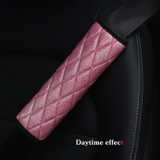 Glitter Car Seat Belt Cover Shoulder Pads Car Accessories 6.5x23cm(Pink)