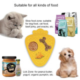 Silicone Pet Licking Mat Suction Cup Carrot Shape Placemat Cat and Dog Food Retarder(Yellow)
