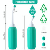 500ml Portable Feminine Washing Instrument Handheld Sanitary Wash Bottle For Pregnant Women, Model: Without Valve Pink