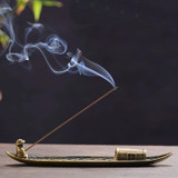 Fisherman Incense Stick Holder Insence Burner Ash Catcher Insense Stand(Fishing Boat)
