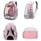 Cartoon Pattern Cat Transparent Pet Bag Space Capsule Portable Pet Backpack, Color: Blue