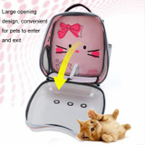 Cartoon Pattern Cat Transparent Pet Bag Space Capsule Portable Pet Backpack, Color: Blue