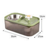 Feed Water Machine Automatic Feeder Cat Dog Drink Water Heater Pet Smart Feeding Bowl(White)