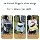 Square Foldable Cats Backpack Pets Outdoor Portable Double Shoulder Bag(Blue)