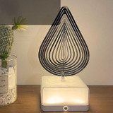 16 Colors 3D Rotating Bedside Lamp Night Light LED Rechargeable Ambient Light Decorative Ornament, Style: Water Droplet