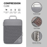 6 In 1 Compression Mesh Travel Cubes Clothes Underwear Packing Bags(Black)