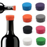 5pcs FDA Food Grade Silicone Wine Bottle Stopper Wine Corks Leak-Proof Stopper(Red)