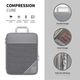 3 In 1 Compression Mesh Travel Cubes Clothes Underwear Packing Bags(Black)