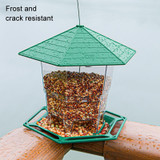 Outdoor Hanging Collapsible Bird Feeder Garden Sun and Frost Resistant Bird Cage(Green)