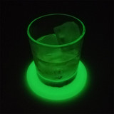 Round Luminous Silicone Coaster Thermal Insulation Cushion Anti-Scald Glowing Coffee Coasters(Yellow)