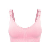 High Elasticity Non-Steel Ring Breastfeeding Bra Maternity Comfort Top Clasp Underwire Bra, Size: L(Pink)