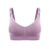 High Elasticity Non-Steel Ring Breastfeeding Bra Maternity Comfort Top Clasp Underwire Bra, Size: XL(Purple)