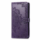 For Tecno Itel A70 Mandala Flower Embossed Leather Phone Case(Purple)