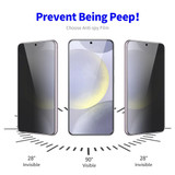 For Samsung Galaxy S23 5G 2pcs ENKAY Hat-Prince 28 Degree Anti-peeping Privacy Tempered Glass Film