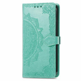 For Tecno Itel A70 Mandala Flower Embossed Leather Phone Case(Green)