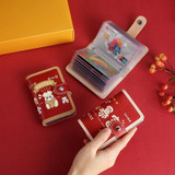 Festive Cartoon Snap-Type Anti-Degaussing Card Holder Lucky Change ID Storage Bag, Color: Make a Fortune