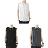 Men Summer Outdoor Vest Basketball Fitness Sports Sleeveless Crew Neck Shirt, Size: XXL(White)