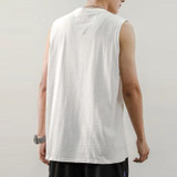 Men Summer Outdoor Vest Basketball Fitness Sports Sleeveless Crew Neck Shirt, Size: XXL(Dark Gray)