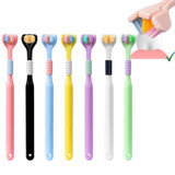 YALINA Three Sided Toothbrush Soft Hair 360 Degree V Shaped Toothbrush 418 Adult Black 