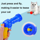 Cat Interactive Plush Toy Silent Plush Ball Launcher Pet Toy Balls, Color: Launcher + 100 Balls