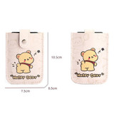 Pull-out Multi-card Slot ID Card Holder  Large Capacity Cartoon Card Bag, Color: Bear