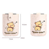 Pull-out Multi-card Slot ID Card Holder  Large Capacity Cartoon Card Bag, Color: Puppy